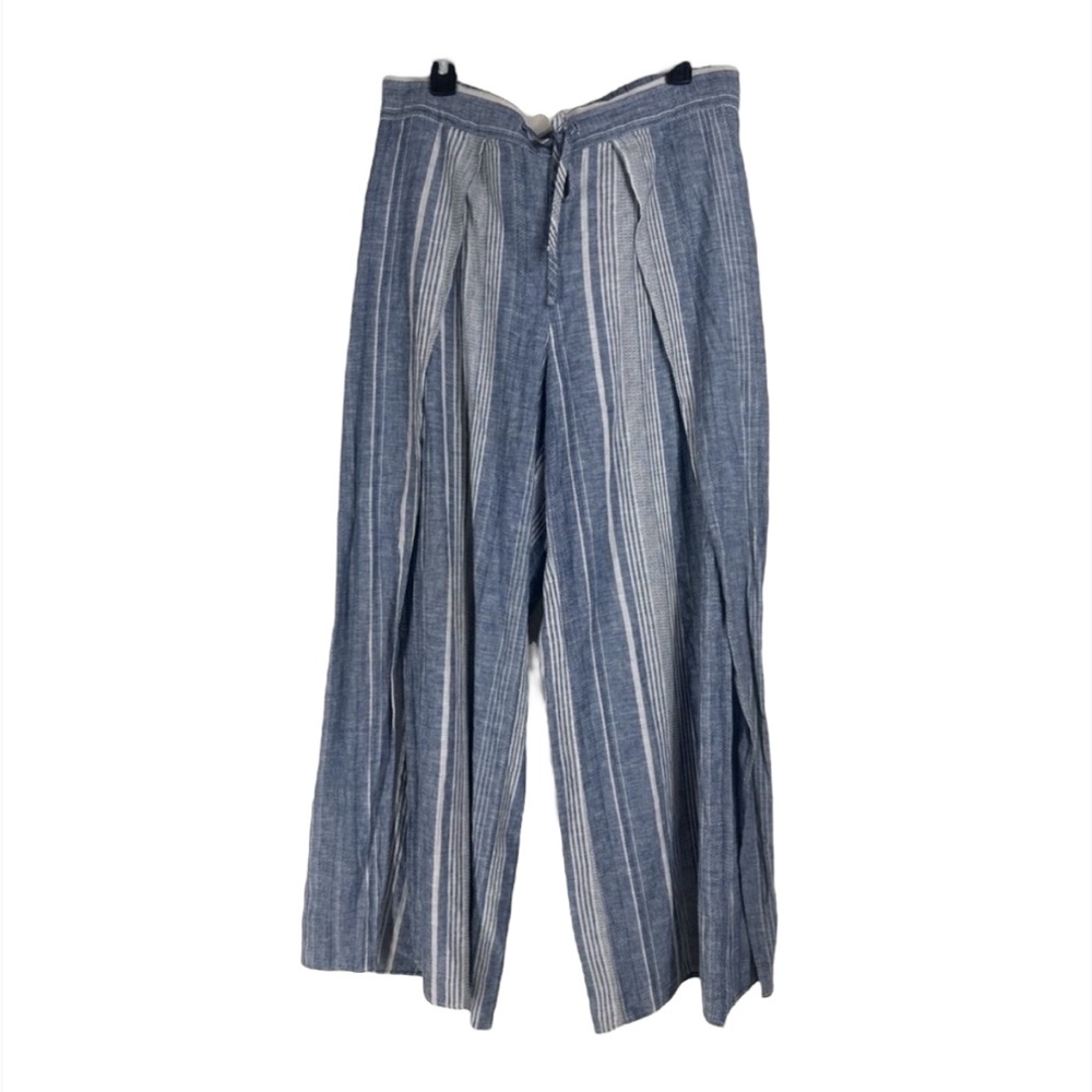 Express Blue & White Striped Palazzo Pants | Size L